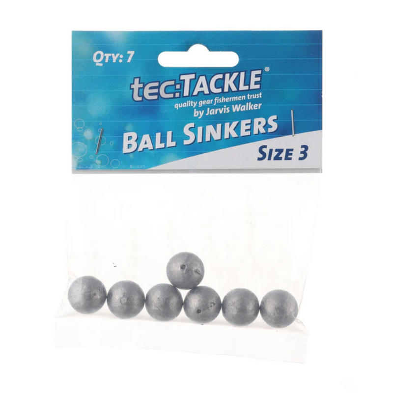 Load image into Gallery viewer, JARVIS WALKER TEC TACKLE BALL SINKER [SZ:#3 PS:7 PACK]

