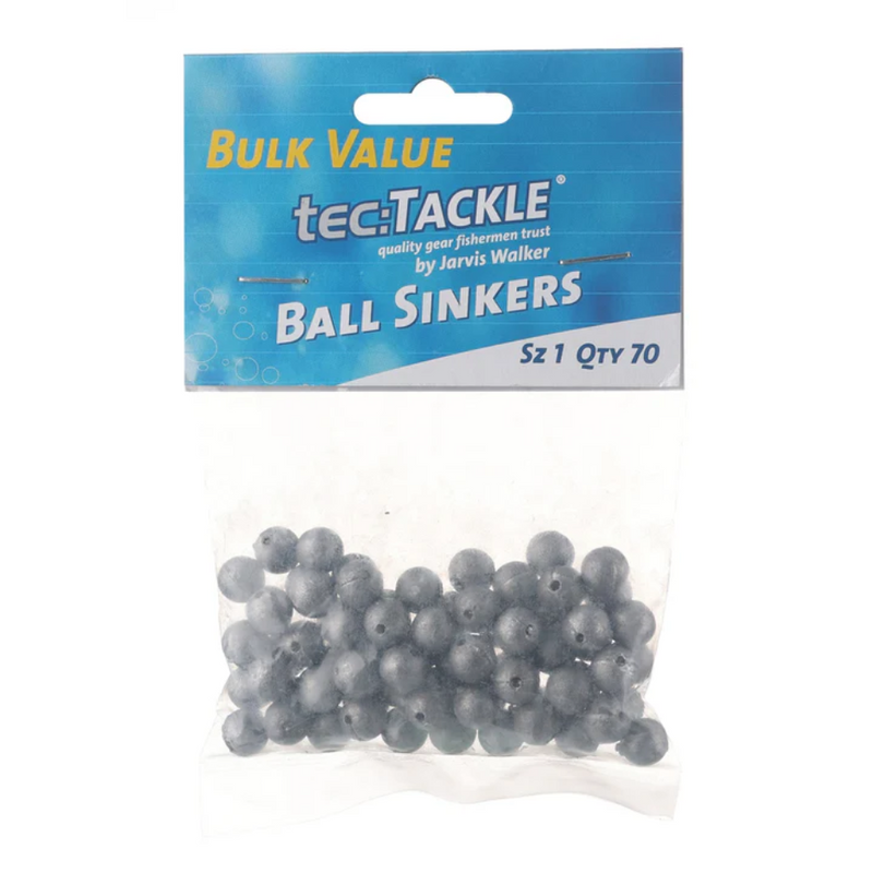 Load image into Gallery viewer, JARVIS WALKER TEC TACKLE BALL SINKERS VALUE PACK [SZ:#1 PS:70 PACK]
