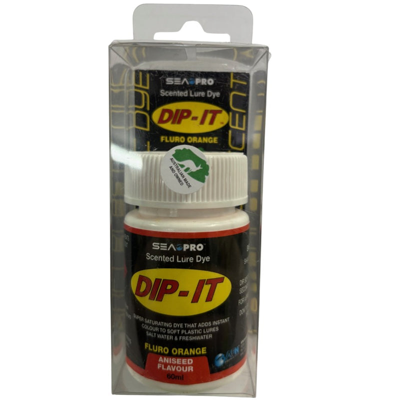 Load image into Gallery viewer, SEA PRO DIP IT ANISEED SCENTED LURE DYE [CLR:FLUORO ORANGE]
