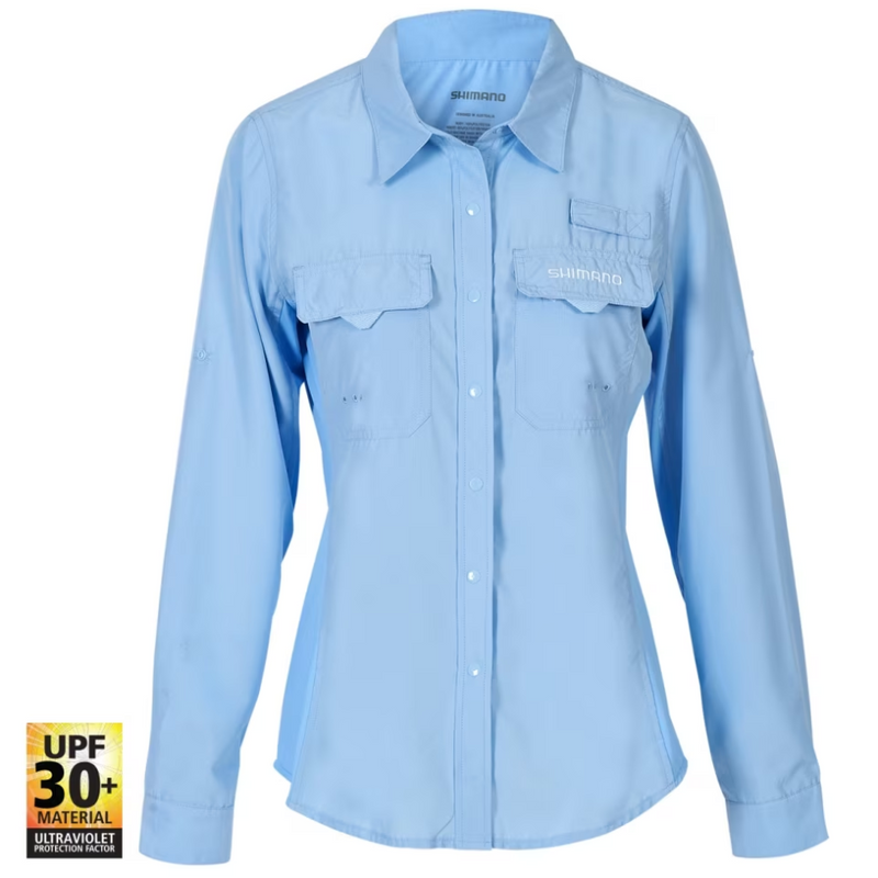Load image into Gallery viewer, SHIMANO LADIES VENTED SHIRT [CLR:SKY BLUE SZ:8]
