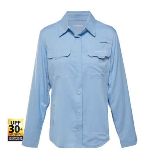 SHIMANO LADIES VENTED SHIRT [CLR:SKY BLUE SZ:12]