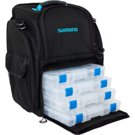 SHIMANO BACKPACK WITH TACKLE BOXES BLACK [SZ:LARGE]
