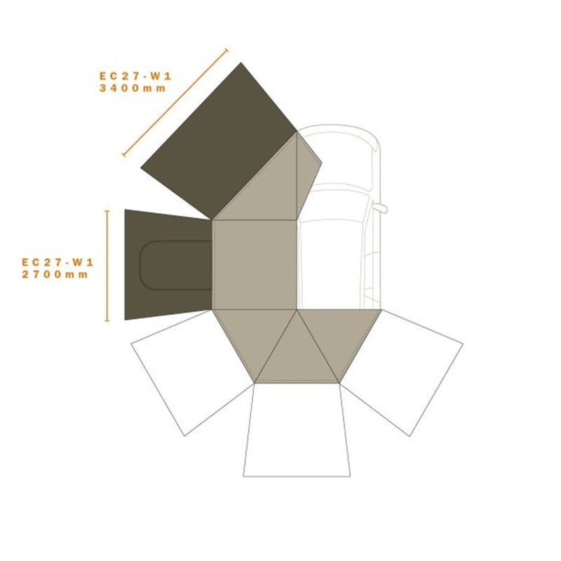 Load image into Gallery viewer, DARCHE ECLIPSE 270 AWNING WALL 1 PASSENGER/LEFT SIDE
