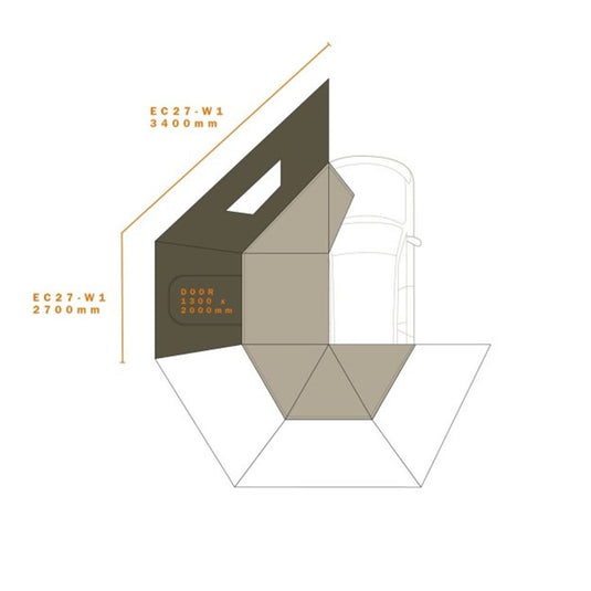 DARCHE ECLIPSE 270 AWNING WALL 1 PVC WINDOW PASSENGER/LEFT SIDE