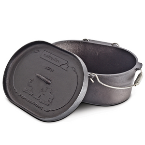 CAMPFIRE 10 QUART OVAL DUTCH OVEN-PRE SEASONED