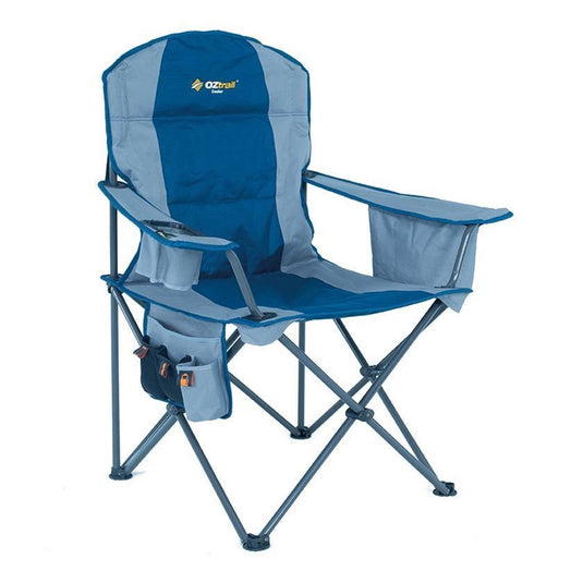 OZTRAIL COOLER ARM CHAIR BLUE