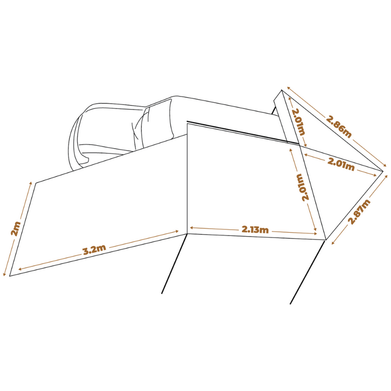 Load image into Gallery viewer, OZTRAIL BLOCKOUT 270 AWNING KIT 2M
