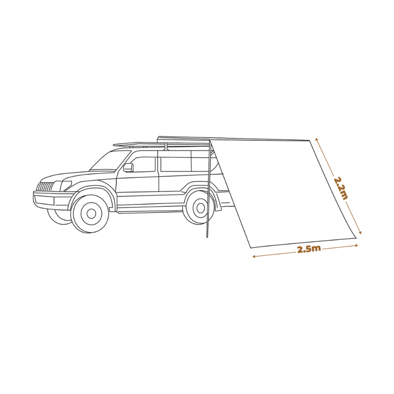 Load image into Gallery viewer, OZTRAIL BLOCKOUT AWNING FRONT WALL 2.5M

