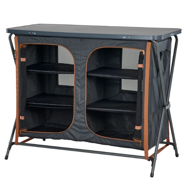 Load image into Gallery viewer, OZTRAIL DELUXE FOLDING 3 SHELF DOUBLE CUPBOARD

