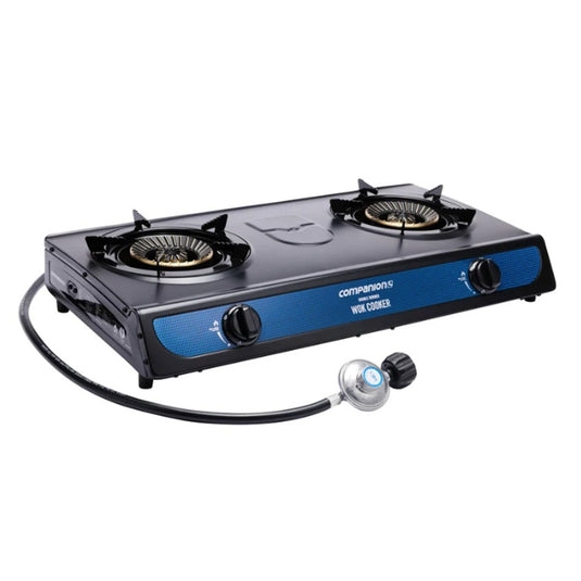 OZTRAIL DOUBLE BURNER WOK COOKER