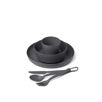 SEA TO SUMMIT CAMP DINNERWARE SET WITH MESH SACK 6 PIECES [CLR:CHARCOAL]