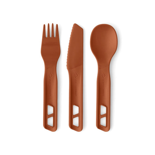 SEA TO SUMMIT HORIZON CUTLERY SET 3 PIECE [CLR:BOMBAY BROWN RED]