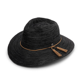 EVOKE CAROLINE FEDORA EV090 [CLR:MIXED BLACK SZ:58CM MEDIUM/LARGE]