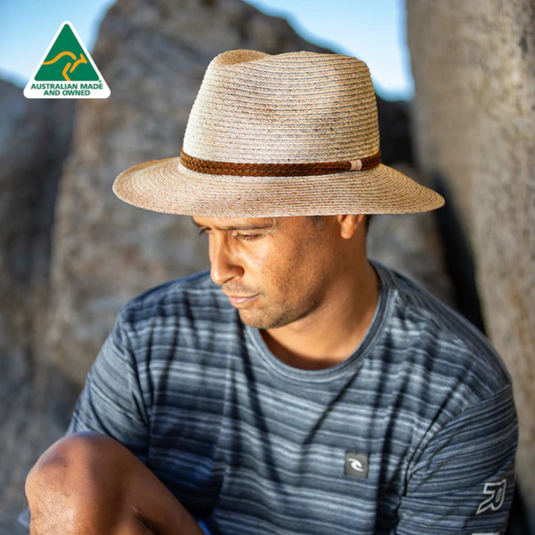EVOKE KEITH FEDORA EV280A SAND 60CM [SZ:60CM LARGE/X-LARGE]