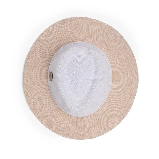 EVOKE ASTON FEDORA EV050 [CLR:WHEAT/WHITE SZ:58CM MEDIUM/LARGE]