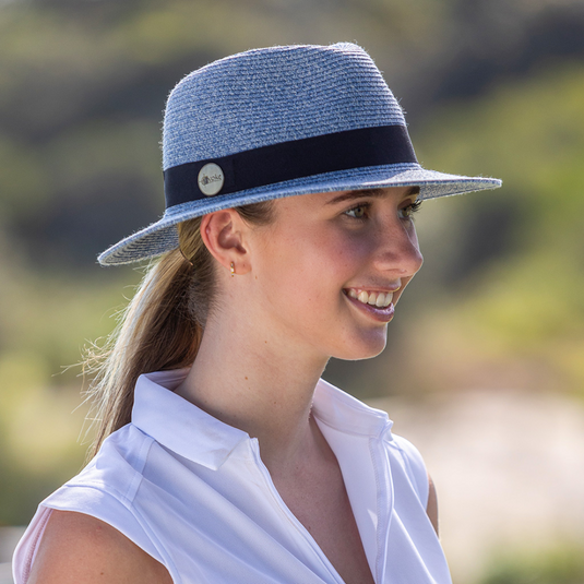 EVOKE REEF PANAMATE HAT EV080 [CLR:MIX BLUE SZ:60CM LARGE/X-LARGE]