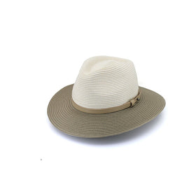 EVOKE LEXI FEDORA EV470 [CLR:IVORY / KHAKI SZ:60CM LARGE/X-LARGE]