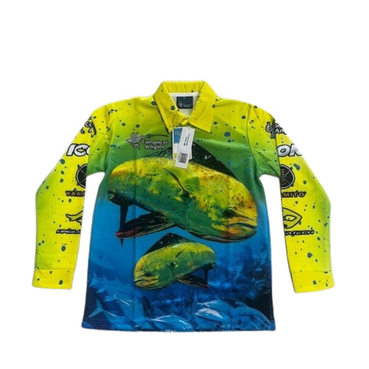 COMPLEAT ANGLER KIDS TOURNAMENT SHIRT MAHI [SZ:14]