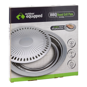 OUTDOOR EQUIPPED BBQ GRILL PLATE ROUND