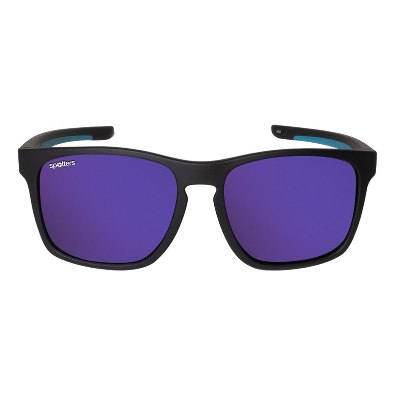 Load image into Gallery viewer, SPOTTERS SUNGLASSES KIDS DINGO MATT BLACK [LENS:PURPLE MIRROR]
