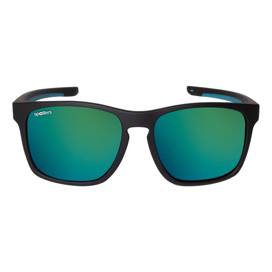 SPOTTERS SUNGLASSES KIDS DINGO MATT BLACK [LENS:GREEN MIRROR]