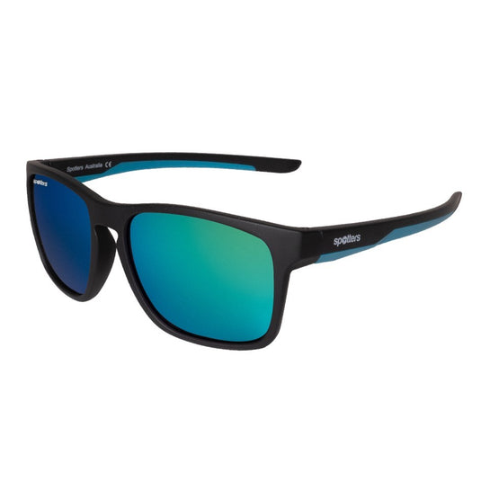 SPOTTERS SUNGLASSES KIDS DINGO MATT BLACK [LENS:GREEN MIRROR]