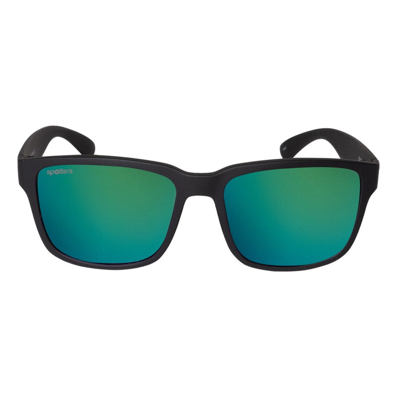 Load image into Gallery viewer, SPOTTERS SUNGLASSES KIDS KANGA MATT BLACK [LENS:GREEN MIRROR]
