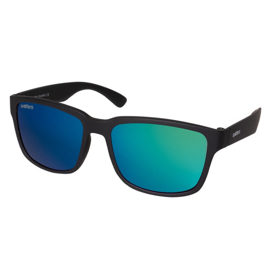 SPOTTERS SUNGLASSES KIDS KANGA MATT BLACK [LENS:GREEN MIRROR]