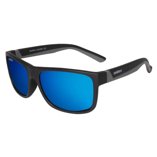 SPOTTERS SUNGLASSES KIDS WOMBAT MATT BLACK [LENS:BLUE MIRROR]