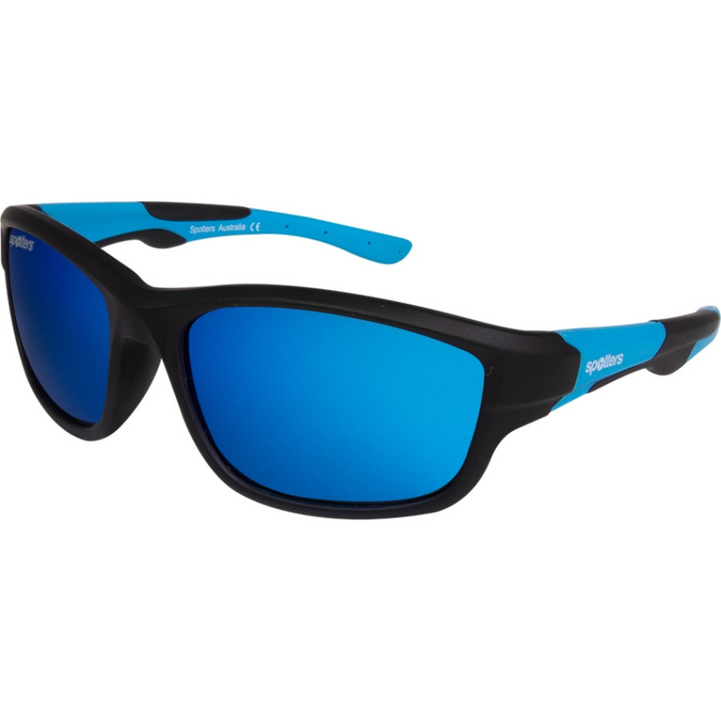 Load image into Gallery viewer, SPOTTERS SUNGLASSES KIDS PLATYPUS MATT BLACK [LENS:BLUE MIRROR]
