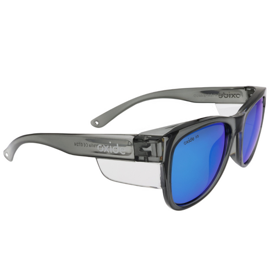 OXIDE SAFETY QUAKE GREY [LENS:BLUE MIRROR]