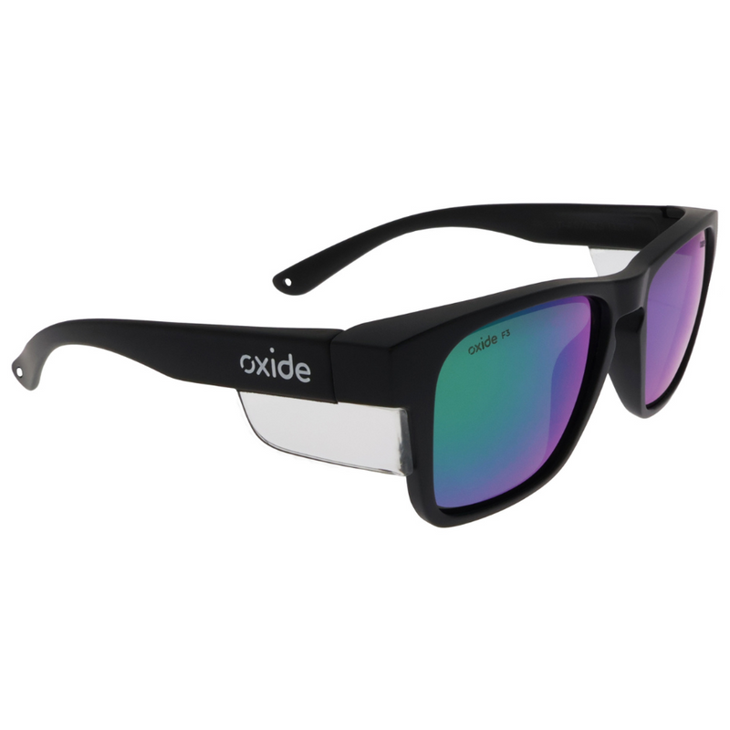 Load image into Gallery viewer, OXIDE SAFETY FROST MATT BLACK [LENS:GREEN MIRROR]
