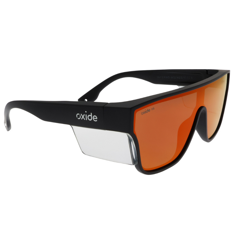 Load image into Gallery viewer, OXIDE SAFETY INFERNO MATT BLACK [LENS:RED MIRROR]
