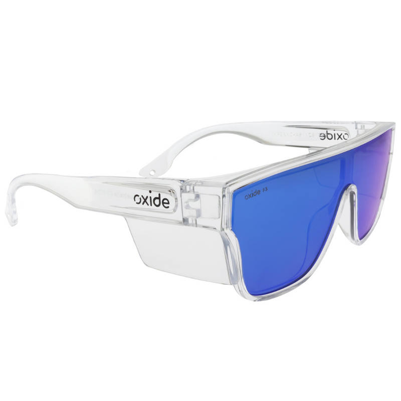 Load image into Gallery viewer, OXIDE SAFETY INFERNO CLEAR [LENS:BLUE MIRROR]
