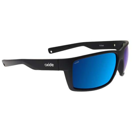 OXIDE EYEWEAR TITAN MATT BLACK [LENS:BLUE MIRROR]