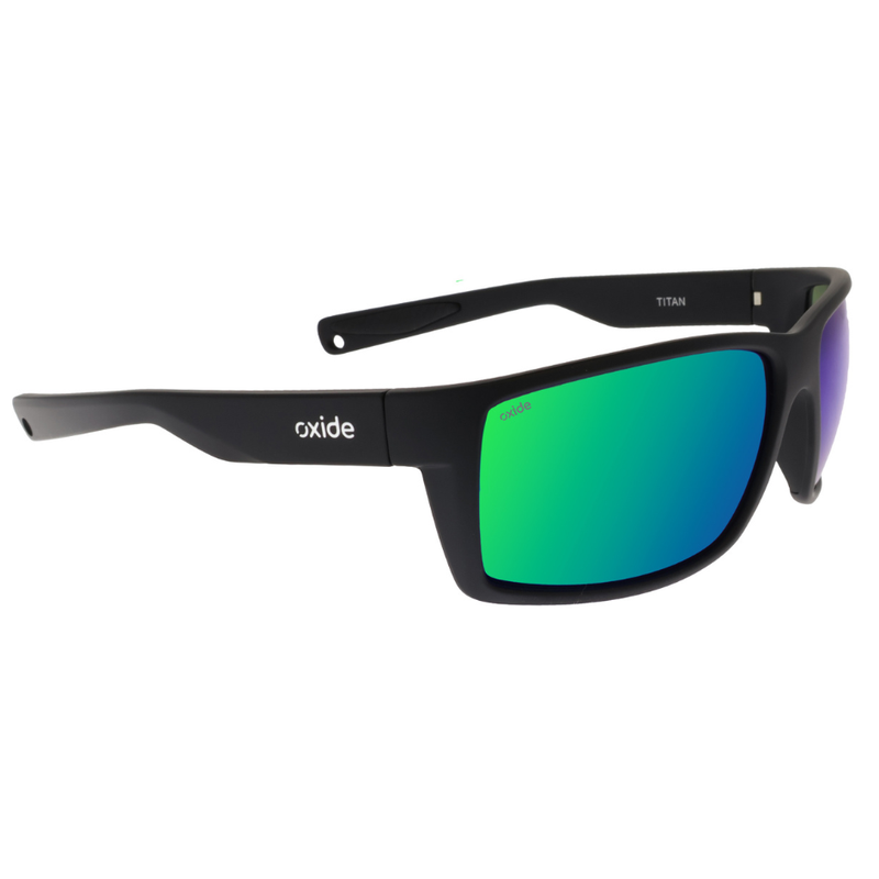 Load image into Gallery viewer, OXIDE EYEWEAR TITAN MATT BLACK [LENS:GREEN MIRROR]

