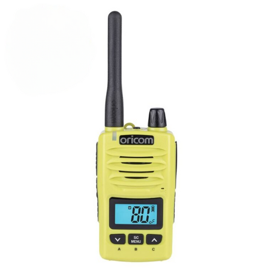 ORICOM DTX600 LIME WATERPROOF IP67 5 WATT HANDHELD UHF CB RADIO