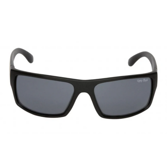 UGLY FISH P1202 POLARISED WRAP LIFESTYLE SUNGLASSES MATT BLACK [LENS:SMOKE]