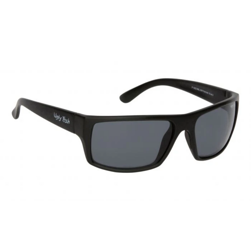 Load image into Gallery viewer, UGLY FISH P1202 POLARISED WRAP LIFESTYLE SUNGLASSES MATT BLACK [LENS:SMOKE]
