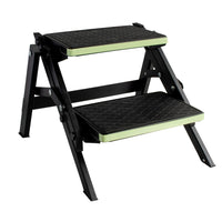 SUPEX TWO STAGE ALUMINIUM CARAVAN STEP BLACK