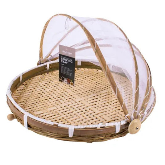 CLEVINGER 40CM FOLDABLE BAMBOO FOOD COVER