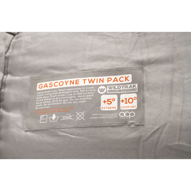 Load image into Gallery viewer, WILDTRAK GASCOYNE HOODED TWIN SLEEPING BAG 5 TO 10C
