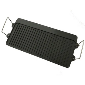 WILDTRAK REVERSIBLE GRIDDLE CAST IRON FOR 2 BURNER STOVE 