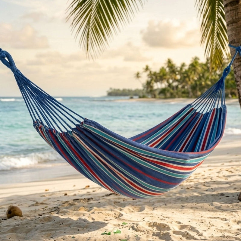 Load image into Gallery viewer, WILDTRAK TRAVEL SINGLE HAMMOCK WITH CARRY BAG CANVAS

