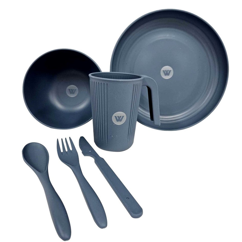 Load image into Gallery viewer, WILDTRAK 6 PIECE DINNER SET WHEAT STRAW IN NET BAG
