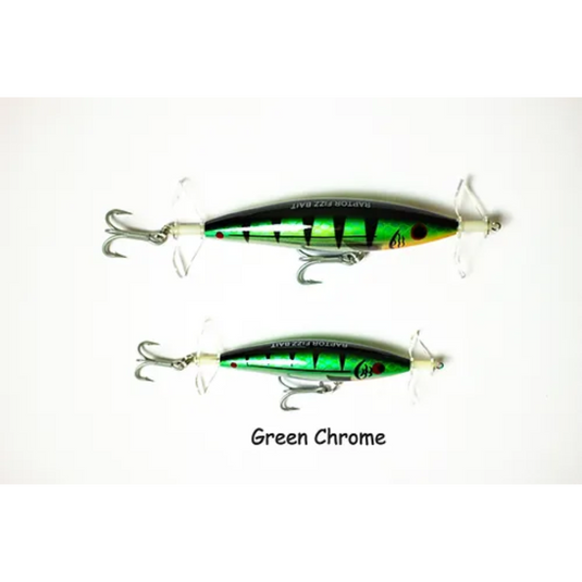 RAPTOR LURES FIZZ BAIT [SZ:85MM CLR:GREEN CHROME]