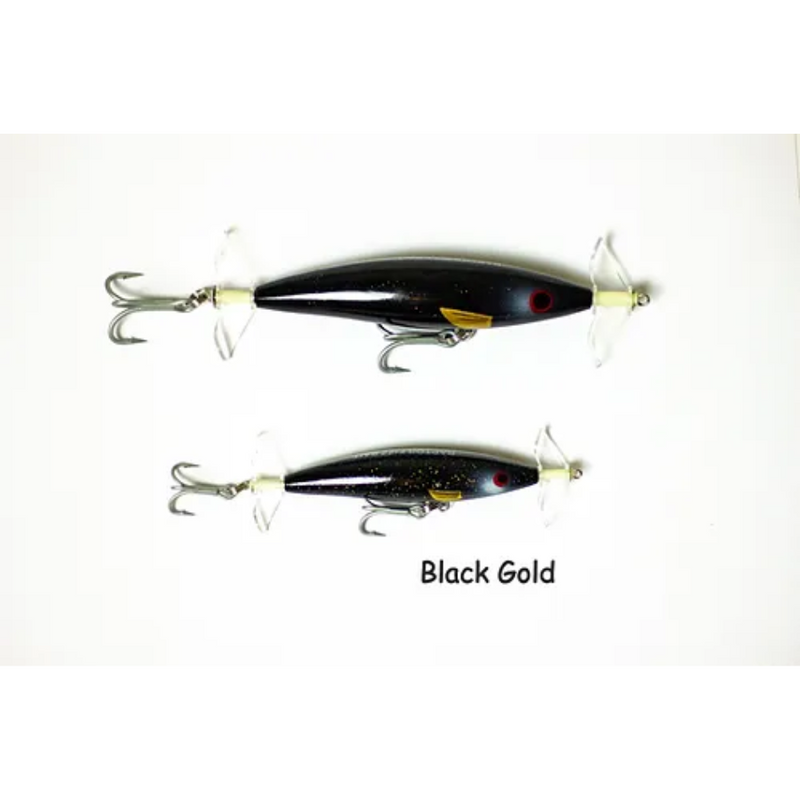 Load image into Gallery viewer, RAPTOR LURES FIZZ BAIT [SZ:85MM CLR:BLACK GOLD]
