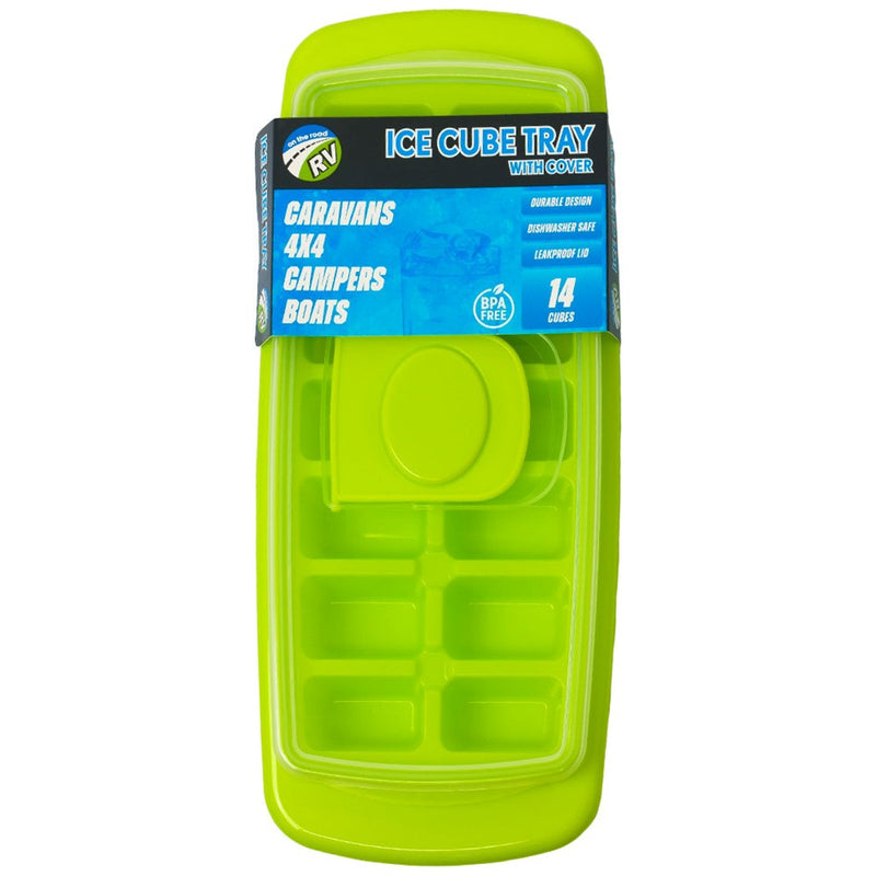 Load image into Gallery viewer, ON THE ROAD RV ICE CUBE TRAY WITH COVER GREEN
