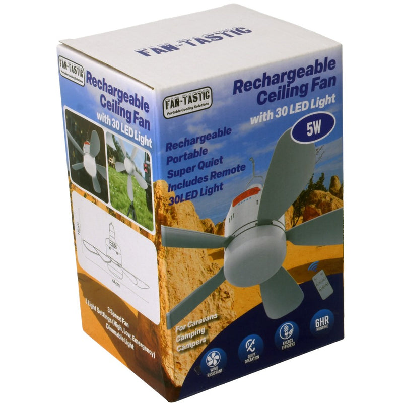 Load image into Gallery viewer, FANTASTIC 12V LED CEILING FAN PORTABLE RECHARGEABLE LITHIUM 
