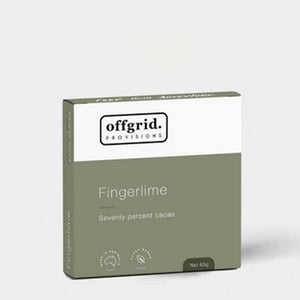 OFFGRID DARK CHOCLATE 70% FINGERLIME 65 GRAMS